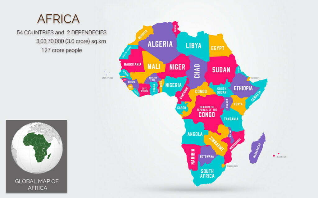 Africa country map - NFW