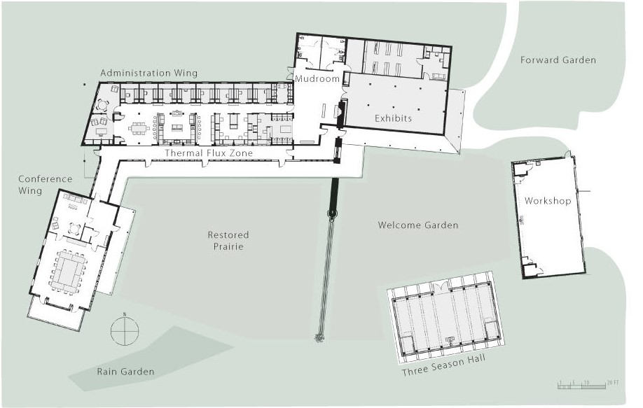 Floor plan of Aldo Leopold Legacy Center