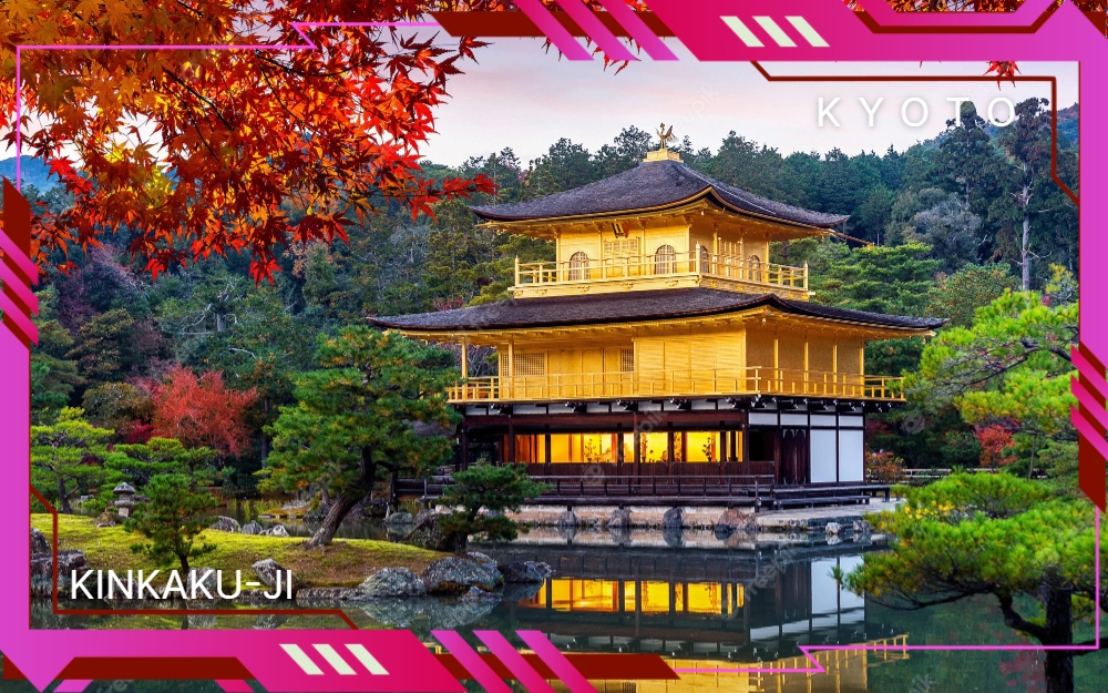 Kinkaku-ji, also known as the Golden Pavilion in Kyoto